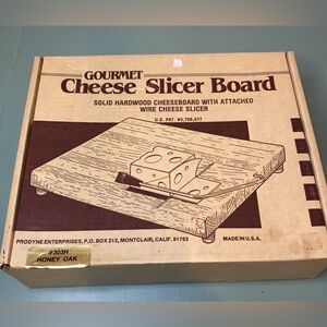 Vintage Prodyne Gourmet Hardwood Cheese Slicer Board – USA Made New In Box